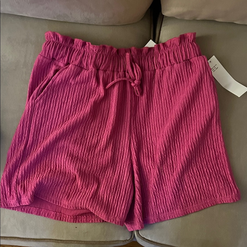 Women's Pink Drawstring Shorts